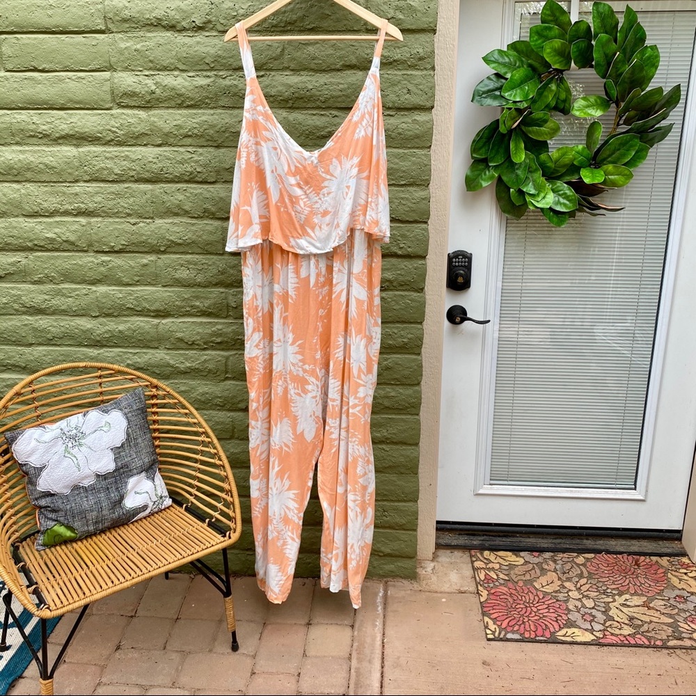 ASOS Curve Floral Flouncy Jumpsuit